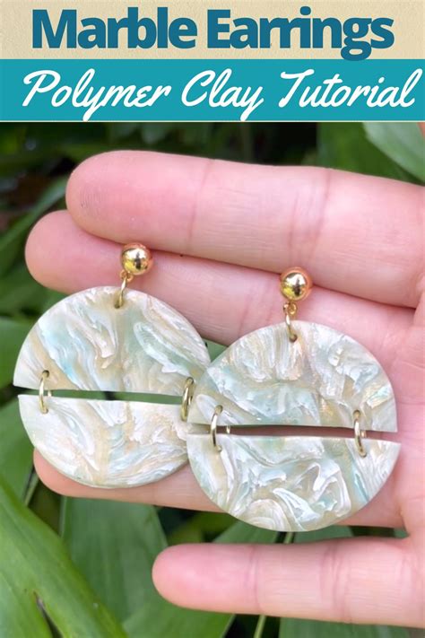 Faux Marble Polymer Clay Earrings Tutorial Crafting On The Fly