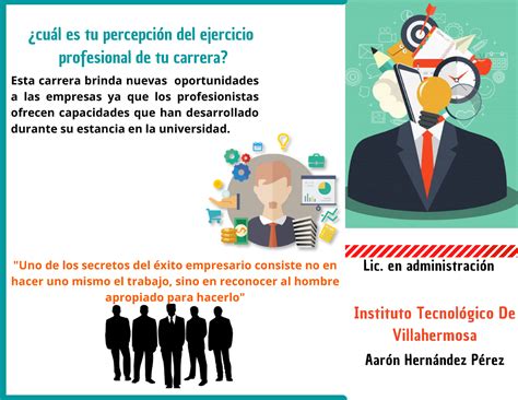 Triptico cuál es tu percepción del ejercicio profesional de tu