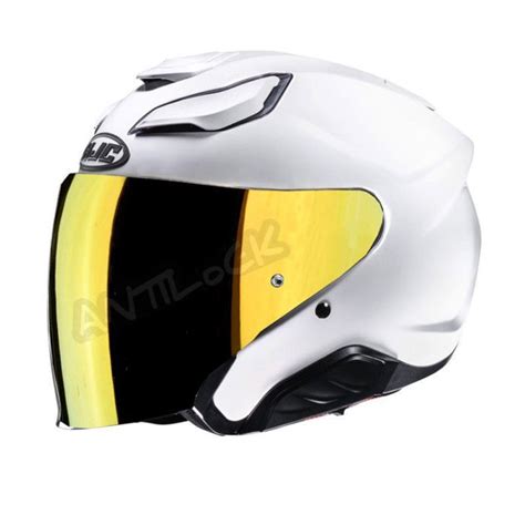 Hjc Casque Jet F Avec Visi Re Miroir Or Cdiscount Auto