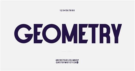 Vector Geometry Font Bold Style 7653838 Vector Art At Vecteezy