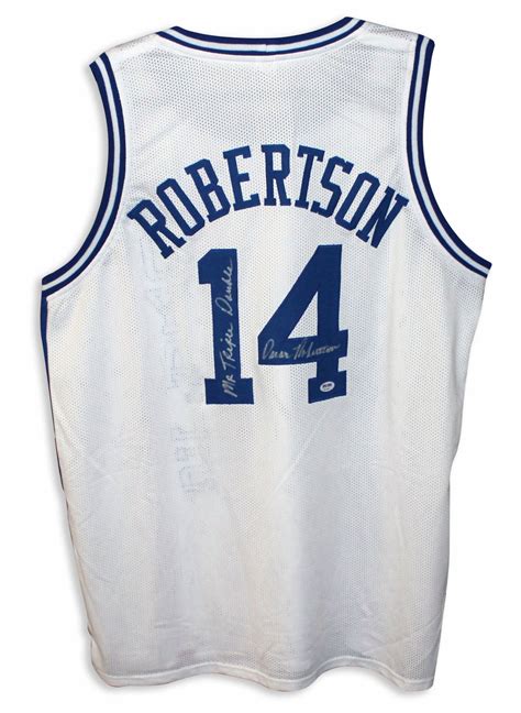 Oscar Robertson Cincinnati Royals Autographed Signed White Jersey Inscribed Mr. Triple Double