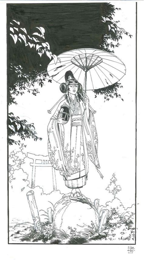 Hub Okko Ex Libris Fantasmagories T6 Illustration Originale
