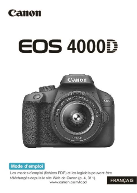 Notice Canon Eos D Appareil Photo Reflex Trouver Une Solution