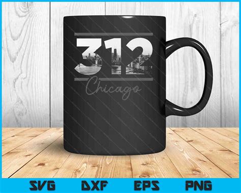 Chicago 312 Area Code Skyline Illinois Vintage SVG PNG Files – creativeusarts
