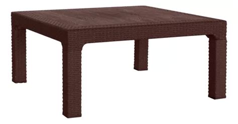 Mesa Ratona Cuadrada Simil Ratán 90 Cm Alejo Quality Ct