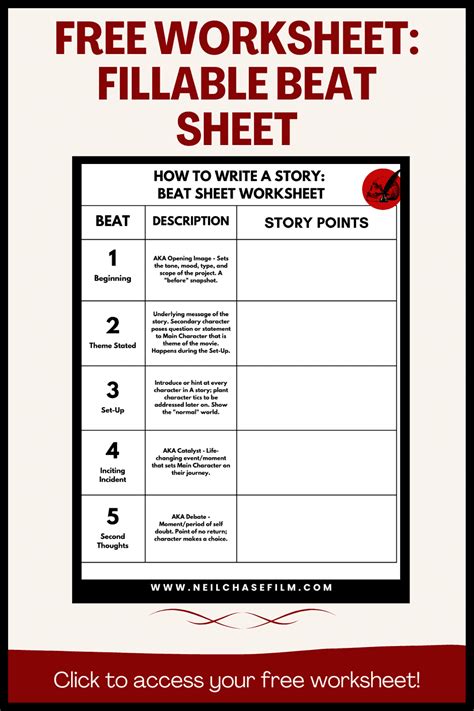 Save The Cat Beat Sheet For Screenwriters Free Template