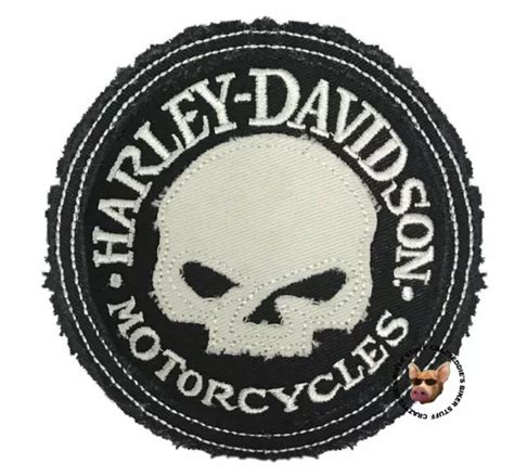 HARLEY DAVIDSON Genuine Willie G Skull Frayed Emblem Vest Patch Disc