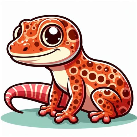 Premium Vector Beautiful Cute Gecko Vector Cartoon Illustration