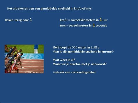 Les 4 Samengestelde Grootheden Leren Rekenen Met Snelheid