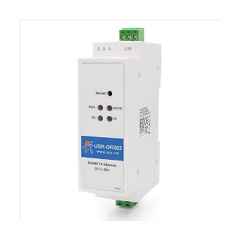 USR DR302 Din Rail Serial RS485 To Ethernet TCP IP Server Module