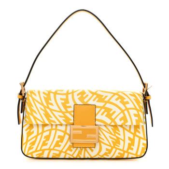 Fendi X Sarah Coleman Glazed Canvas Vitello King Ff Vertigo Baguette