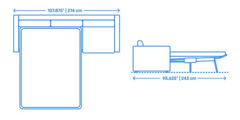Standard Size Sofa Bed Dimensions | Baci Living Room