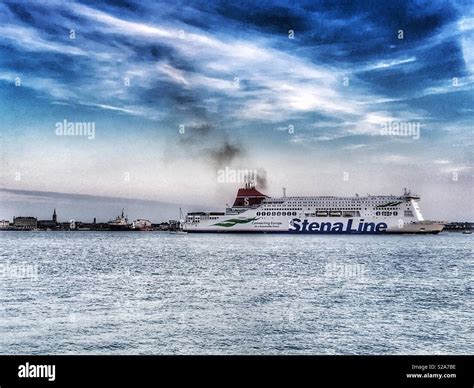 Stena Line Passenger Ferry Arriving In Harwich After Crossing The North