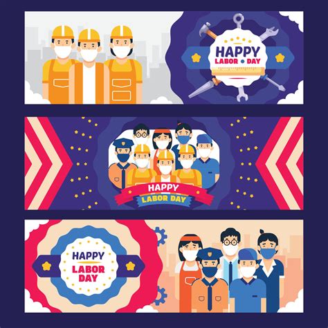 Happy Labor Day Banner Collection 2270809 Vector Art at Vecteezy