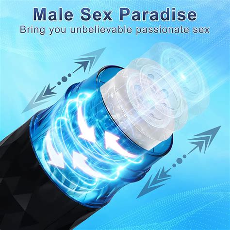 Male Sex Toy Automatic Sucking Telescopic Rotating Masturbator Cup For Men Retractable Real