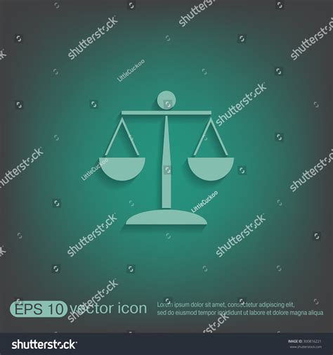 Scales Justice Icon Symbol Justice Stock Vector Royalty Free