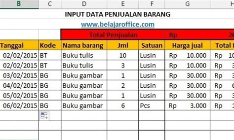 Detail Contoh Laporan Pembelian Barang Excel Koleksi Nomer