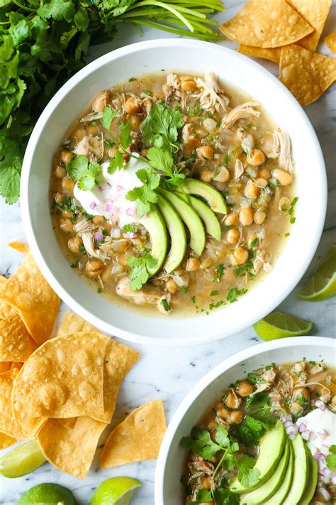 Slow Cooker White Chicken Chili Damn Delicious