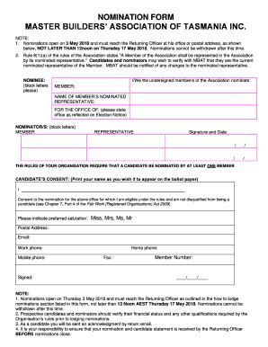 Fillable Online Fact Sheet And Nomination Form RACGP Fax Email Print