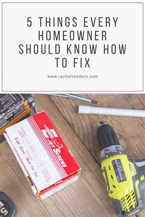 Things Every Homeowner Should Know How To Fix Artofit