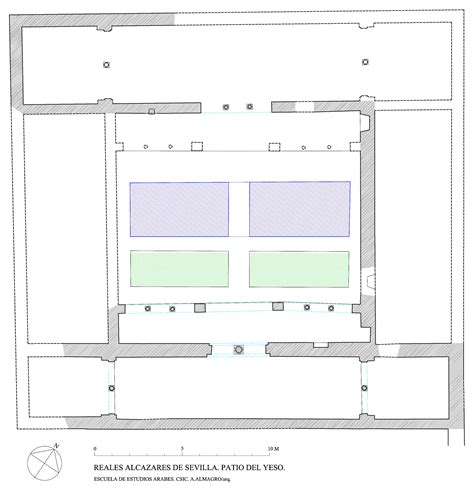 Almagro Gorbea Antonio Alcázar de Sevilla Cuarto del Yeso Planta