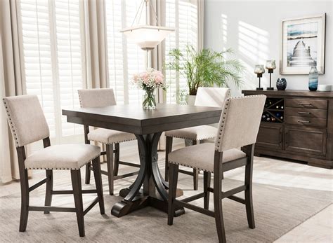 Halloway 5 Pc Counter Height Dining Set Raymour And Flanigan