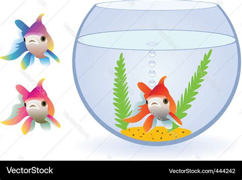 Aquarium Und Fische Lizenzfreies Vektorbild Vectorstock