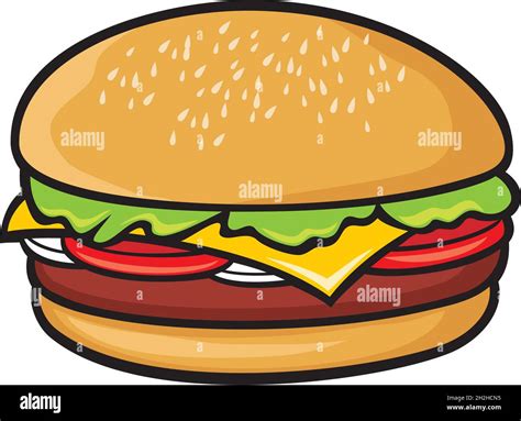 Hamburger Vector Illustration Stock Vector Image Art Alamy