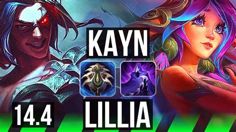 KAYN Vs LILLIA JNG Rank 2 Kayn 16 4 14 Godlike TR Challenger