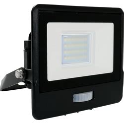 V TAC IP65 LED PIR Sensor Floodlight With Samsung Chip 20W Black 1510lm