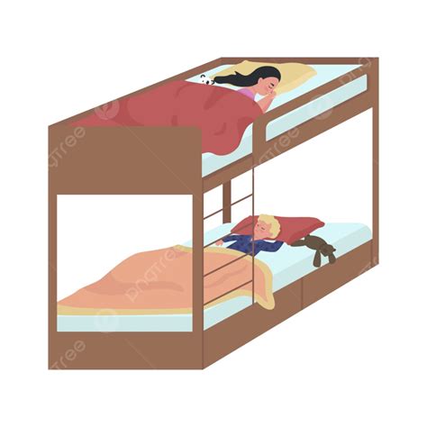 Bunk Bed Vector Hd Png Images Kids Sharing Bunk Bed For Sleeping Semi