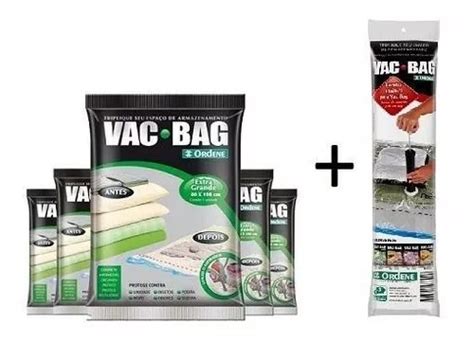 Combo 5 Sacos Vácuo Vac Bag Extra Grande Bomba Ordene Frete grátis