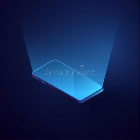 3d Isometric Phone Vector Smartphone Blank Screen Mock Up Stock