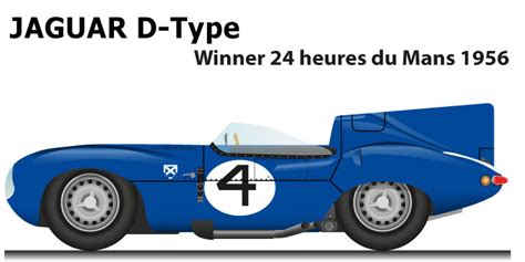 Jaguar D Type N Winner Hours Of Le Mans With Flockhart And