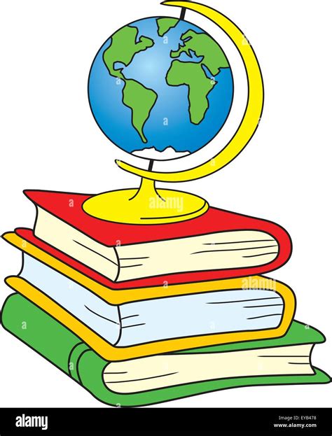 Globe On Books Stock Vector Image Art Alamy