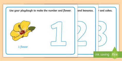 Number Modelling Dough Mats 1 10 Teacher Made Twinkl