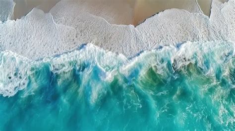 Captivating Nature Background Aerial View Of Tranquil Turquoise Ocean