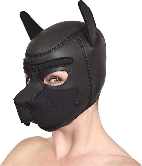 Stretchig Weiche Bdsm Petplay Maske Aus Neopren Mit Schnauze Und Ohren