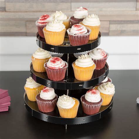 Wilton 1512 0860 3 Tier Black Disposable Cupcake Stand