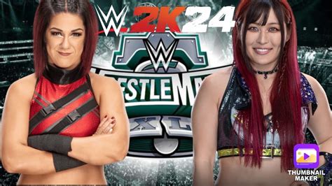 WWE 2K24 Wrestlemania 40 Match Iyo Sky Vs Bayley YouTube