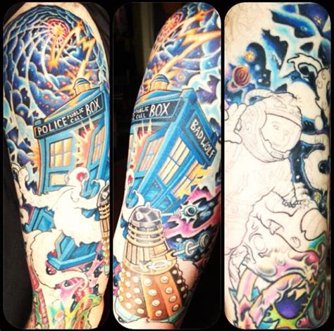 Doctor Who Tardis Tattoo On Vladzilla Color Session 2 By Guf At