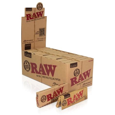 Raw Classic Masterpiece 1 1 4 Rolling Papers Tips 24 Pack The