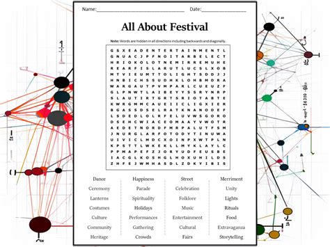 All About Festival Word Search Puzzle Worksheet Activity Teaching