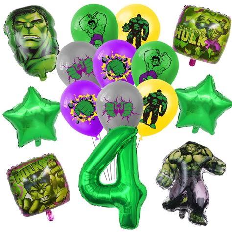 Hulk Party Supplies Number Balloons Hulk Character Balloons Latex