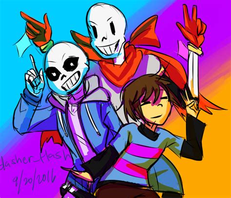 Genderbend Skelebros And Frisk By Dasher Flash On Deviantart