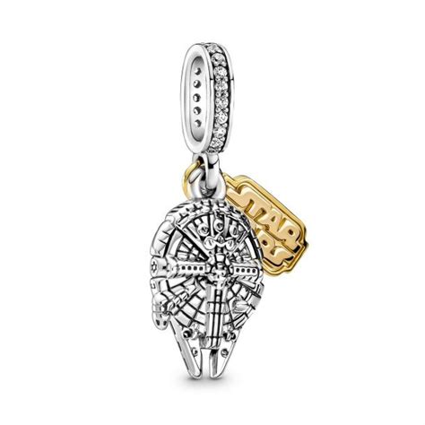 Pandora Star Wars™ Millennium Falcon Dangle Charm Gold Plated Reeds