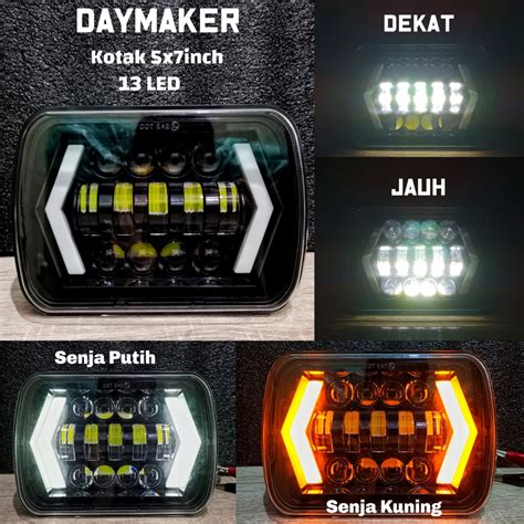 Jual Lampu Depan Daymaker Head Lamp Kotak Inch Led Original Dotsae