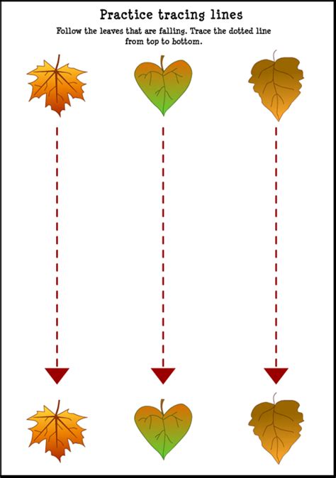 Fall Cutting Practice Worksheet