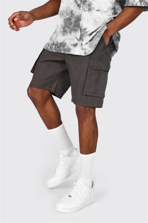 Men S Fixed Waist Band Cargo Short Boohoo Uk