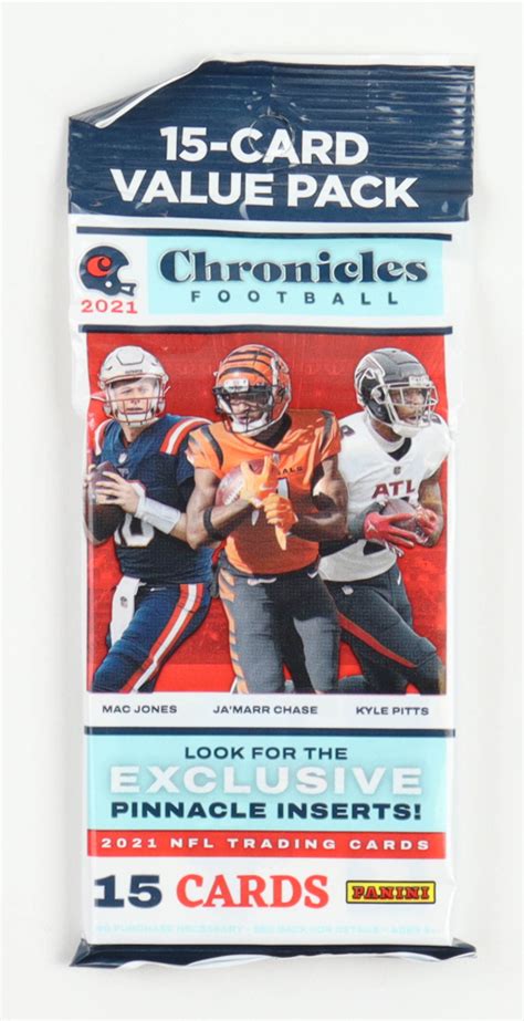 2021 Panini Chronicles Football Jumbo Value Pack With 15 Cards